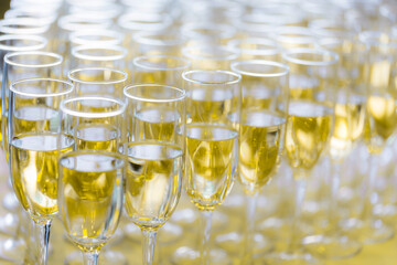 glasses of champagne