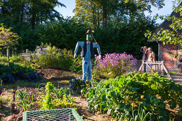 Bauernhaus in Schleswig-Holstein mit einem Bauerngarten