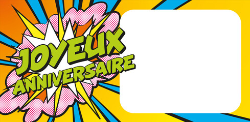 Carte Joyeux Anniversaire POPART CC