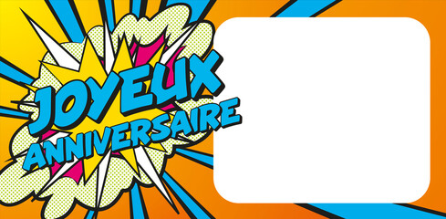 Carte Joyeux Anniversaire POPART CC 2