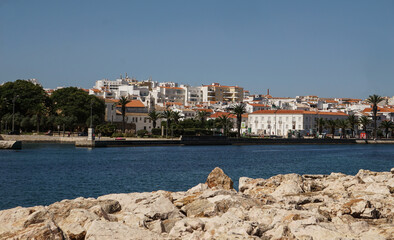 Fototapeta na wymiar The city Lagos in the Algarve in Portugal