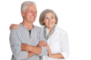 Portrait of happy senior couple posing