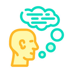 speaking human color icon vector. speaking human sign. isolated symbol illustration