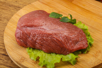 Raw beef piece for cooking