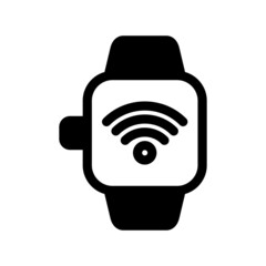 Smartwatch Glyph Vector Icon Design