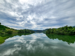 Landscape of Selangor dam in Kuala Kubu Bharu, Selangor, Malaysia.