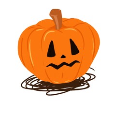 jack o lantern halloween pumpkin on a white background 