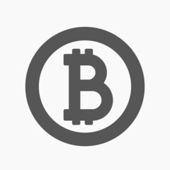 bitcoin flat design isolated on white back