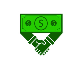 Business and Money Transactions deal. handshake vector icon.
