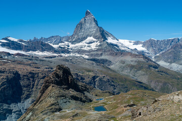 Swiss Alps, view on iconic Matterhorn