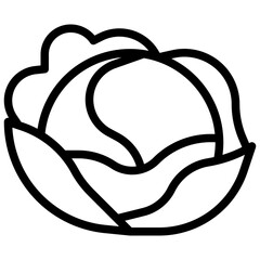 CABBAGE line icon,linear,outline,graphic,illustration