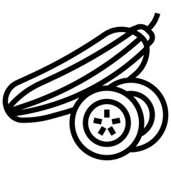 CUCUMBER line icon,linear,outline,graphic,illustration