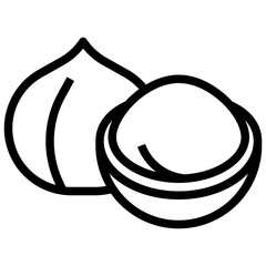 MACADAMIA line icon,linear,outline,graphic,illustration