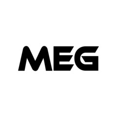 MEG letter logo design with white background in illustrator, vector logo modern alphabet font overlap style. calligraphy designs for logo, Poster, Invitation, etc.