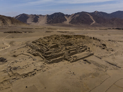 Aerial views of The Sacred City of Caral