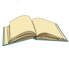 open book with blank pages