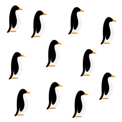penguin icon, arctic animal, vector illustration