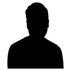 Man shadow for profile avatar. Vector illistration