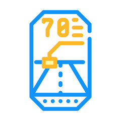 road lidar viewfinder color icon vector. road lidar viewfinder sign. isolated symbol illustration