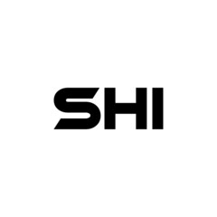 SHI letter logo design with white background in illustrator, vector logo modern alphabet font overlap style. calligraphy designs for logo, Poster, Invitation, etc.
