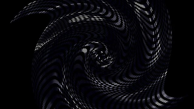 Optical illusion black and white twisted checker abstract background.