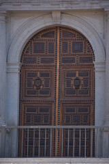 old wooden door in a church