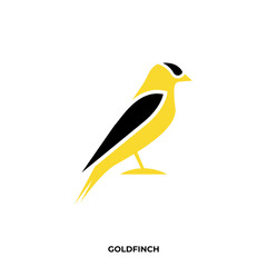 Illustration vector graphic template of gold finch silhouette logo