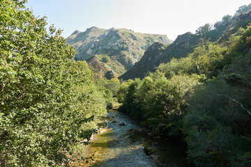 Beyu Pen path in the Ponga Natural Park in Asturias. Spain