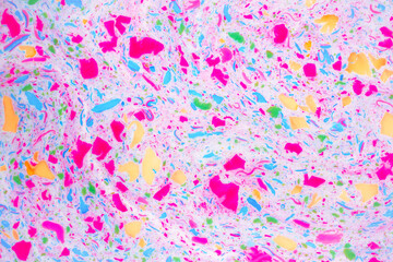 Fototapeta na wymiar Colorful terrazzo texture. Multicolored spots and inclusions on a white, abstract background.