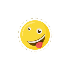 fool emoticon colourful flat icon