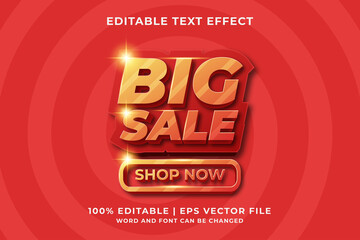 Big Sale 3d editable text effect Premium Vector