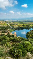 Ebro River as passes through Miravet, Spain