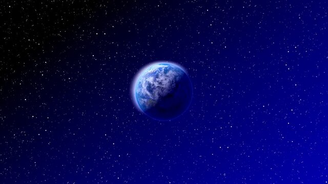 Rotating Earth, stars in background. Elements of this image furnished by NASA. 3D 4k animation (3840 x 2160 px).