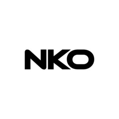 NKO letter logo design with white background in illustrator, vector logo modern alphabet font overlap style. calligraphy designs for logo, Poster, Invitation, etc.