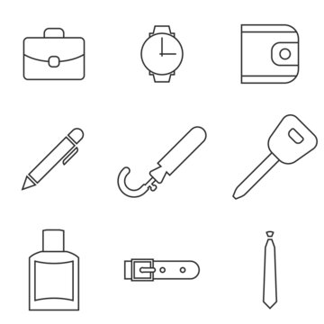 Vector illustration on the theme Men's Accessories