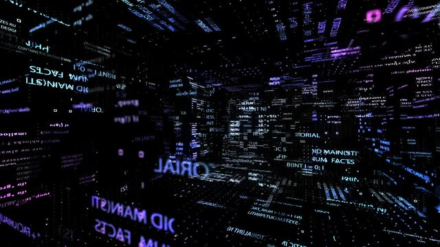 Computer code working in a virtual space with a 360-degree view