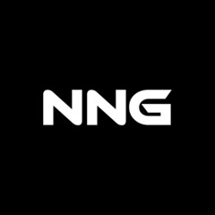 NNG letter logo design with black background in illustrator, vector logo modern alphabet font overlap style. calligraphy designs for logo, Poster, Invitation, etc.