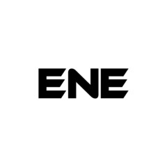 ENE letter logo design with white background in illustrator, vector logo modern alphabet font overlap style. calligraphy designs for logo, Poster, Invitation, etc.