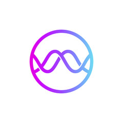 Letter MW or WM Monogram Abstract Logo Template for your business or company