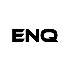 ENQ letter logo design with white background in illustrator, vector logo modern alphabet font overlap style. calligraphy designs for logo, Poster, Invitation, etc.