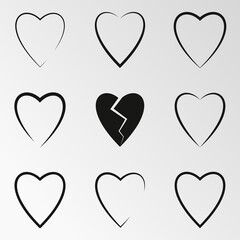 Vector illustration on the theme heart