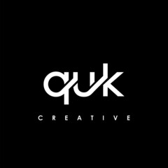 Fototapeta na wymiar QUK Letter Initial Logo Design Template Vector Illustration