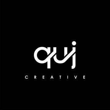 QUJ Letter Initial Logo Design Template Vector Illustration