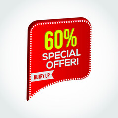 60% Special Offer Template - Editable Vector Illustration