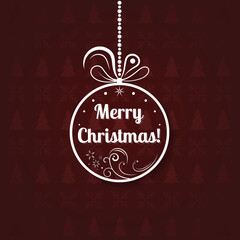 Vector illustration on the theme Merry christmas