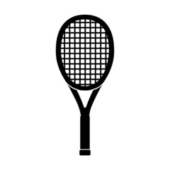 Tennis racket icon, stock vector, tennis logo isolated on white background