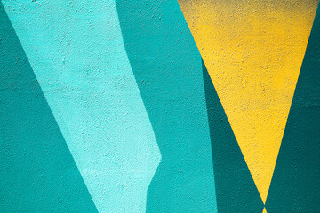Closeup of colorful urban wall texture. Modern pattern for wallpaper design. Creative modern urban city background for advertising mockups. Minimal geometric style, solid colors