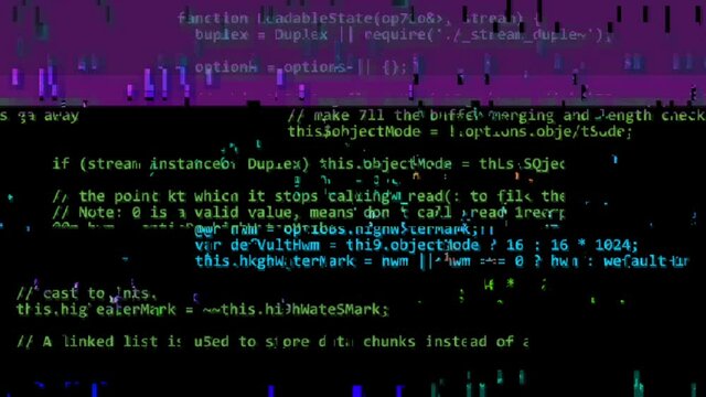 The destructive effect of a malicious virus on a computer program.