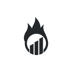 Accounting fire logo design