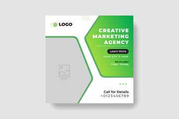 Creative business marketing banner for social media post template